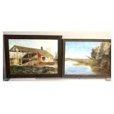 Painted prints by Patricia Fisher 1983 & 1978