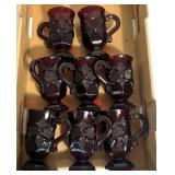 Avon cape cod ruby red glass cups