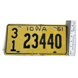 Iowa license plate