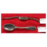 Bracelet marked sterling/other spoon