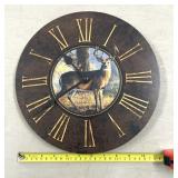 Deer themed wall hanging clock/battery operated