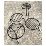 Small rod iron plant stands