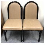 2 cushioned chairs