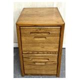 Wooden filing cabinet two drawer heavy