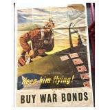 Vintage buy war bonds poster