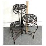 3 tiered, metal plant sand