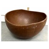 vintage over sized wooden bowl