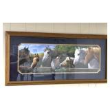 Horse themed wall hanging print 21' x 43ï¿½
