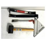 Rubber mallet square/3 pry bars
