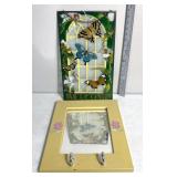 Butterfly garden themed hanging suncatcher/welcome