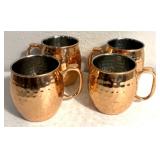 Moscow mule themed rose gold cups