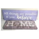 Home decor signs