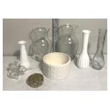 Glass vases & other glassware