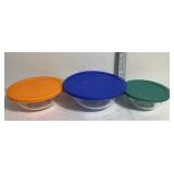 Pyrex bowls - 2.5qt, 1.5qt, 1qt