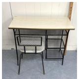 5mid-century modern metal desk and chair set