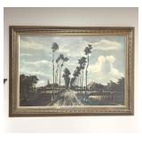 30" x 43ï¿½ frame framed canvas painting