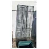 Four metal shelving and other wall mounts