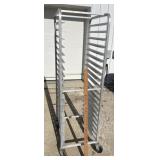 Mobile food tray cart