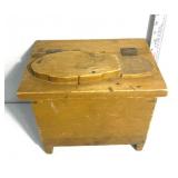 Vintage wooden shoebox and cleaners