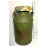 Vintage metal milk can/Americana themed