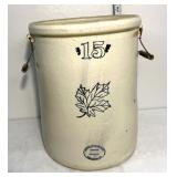Western stoneware crock 15 gallon w/handles