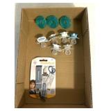 pacifiers (never used) & holder clips