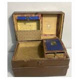 Vintage wooden toy doll trunk/small