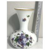 Large floral glass vase