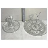 Decorative glass serving trays