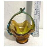 Murano glass basket