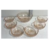 Pink depression glass bowls
