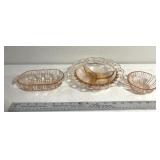 Pink depression glass
