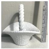 Ceramic white woven basket