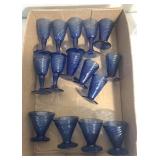 Blue swirl  small glasses