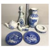 Jim beam & other decorative milk glass