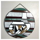 Stainglass wall hanging 18" wide
