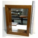 Mid-Centry wall hanging mirror w/shelves