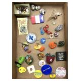 Pins and buttons