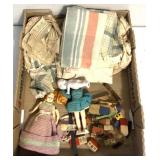 Vintage toys-dolls-clothes & doilies
