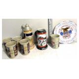 Steins/ Americana plate-collectibles