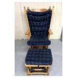 Wooden glider/swivel rocker/high back/foot stool