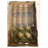 Colored glass drinkware