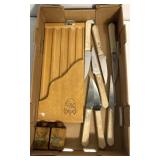 Stainless steel knives & holder