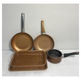 Copper themed kitchenware