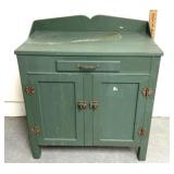 Primitive green dry sink 30 inches wide