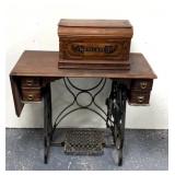 antique Household brand treadle sewing machine