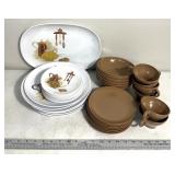 vintage Texas Ware melamine dinnerware set