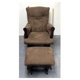 Glider rocker with glider footstool