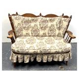vintage Maple 2-seat spring rocker loveseat
