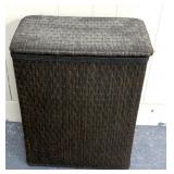 Retro brown laundry basket